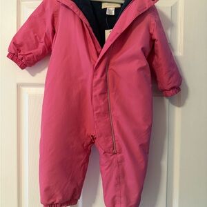 Hanna Andersson Pink Kids One Piece snowsuit 18-24 months NWT